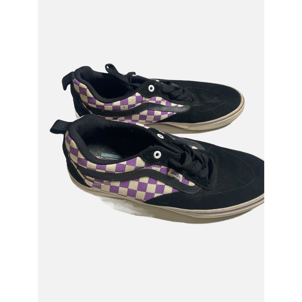 Vans Kyle Walker Pro Mens 11.5 Black Purple Checkerboard Skate Shoes Sneakers